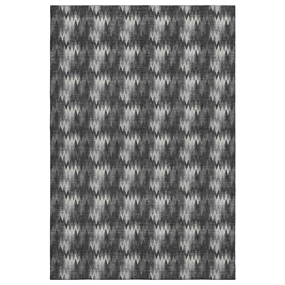 Dalyn Rug Company Soft Essentials Chevron Black 10" x 14" Area Rug, , large