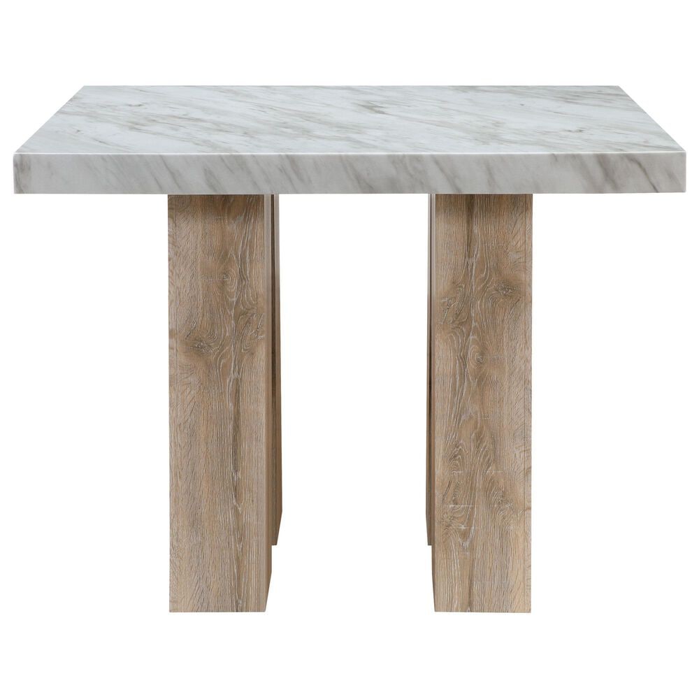 GLOBAL 5-Piece Square Dining Set in with Faux Stone Table Top, , large