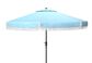 Safavieh Milan Fringe 9Ft Crank Baby Blue and White Outdoor Push Button Tilt Umbrella, , large