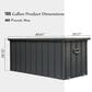 Hearth and Haven 160-Gallon Outdoor Storage Deck Box with Waterproof Material in Dark Gray, , large
