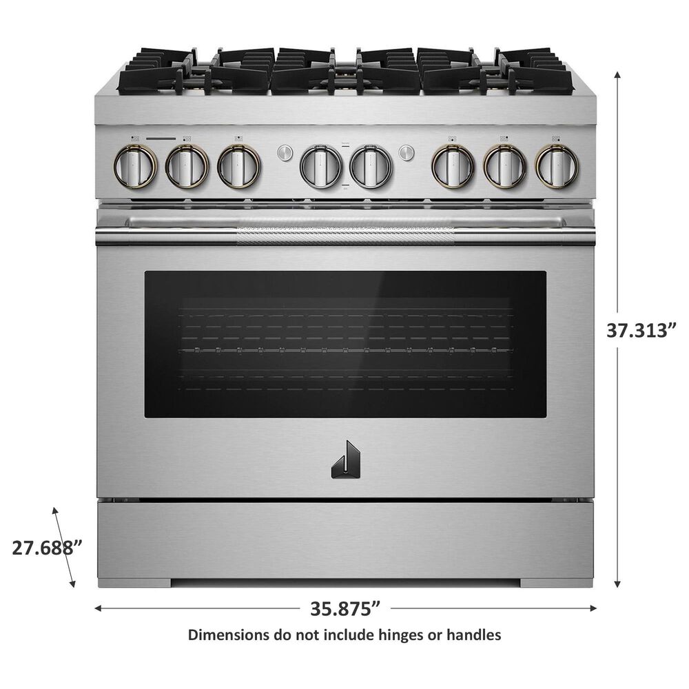 JennAir Rise 36&quot; Dual-Fuel Professional Range in Stainless Steel, , large
