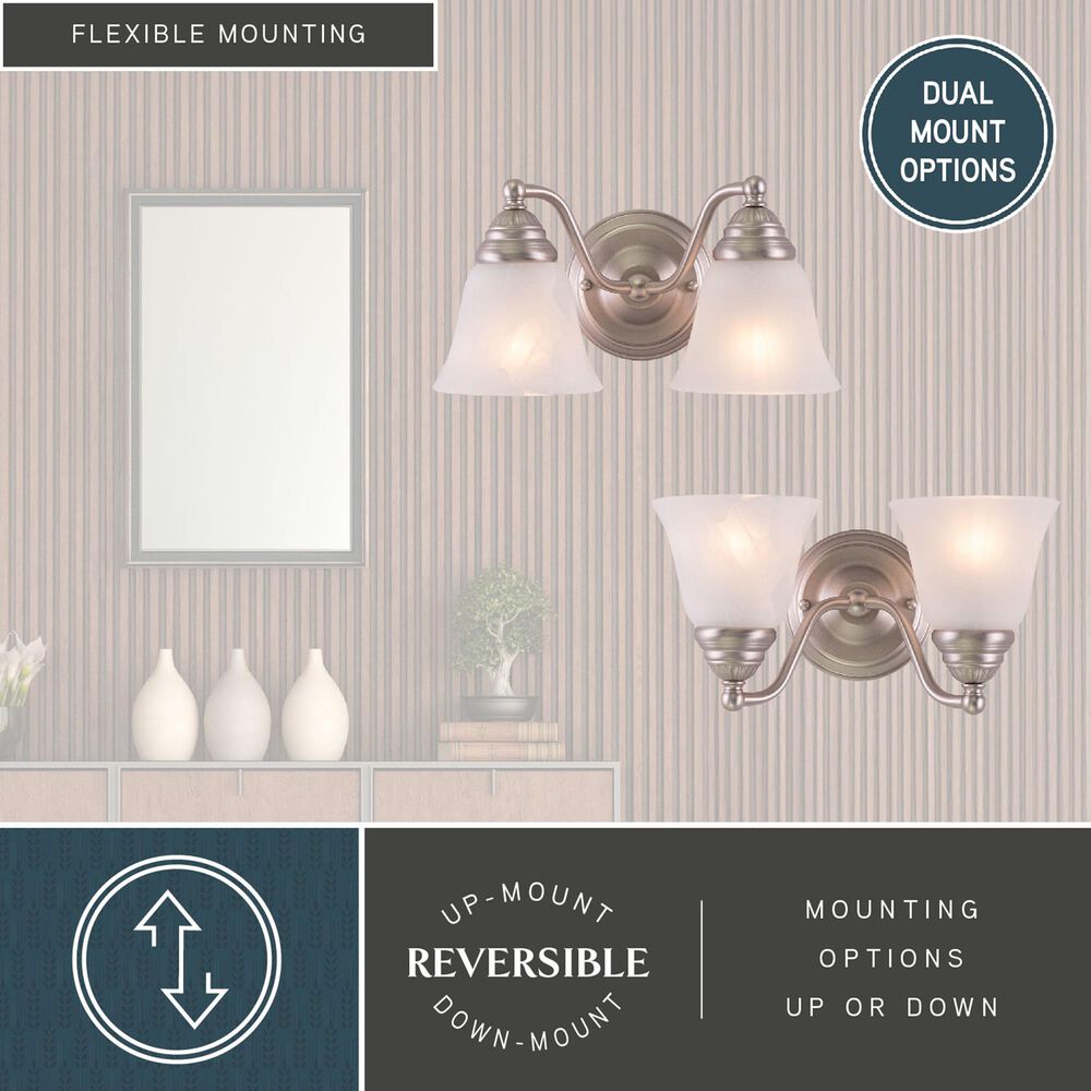 Vaxcel Standford 2-Light Bathroom Vanity in Brushed Nickel, , large
