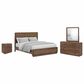 Ashley Fortlorn 4-Piece King Bedroom Set in Walnut Brown LED Light, , large