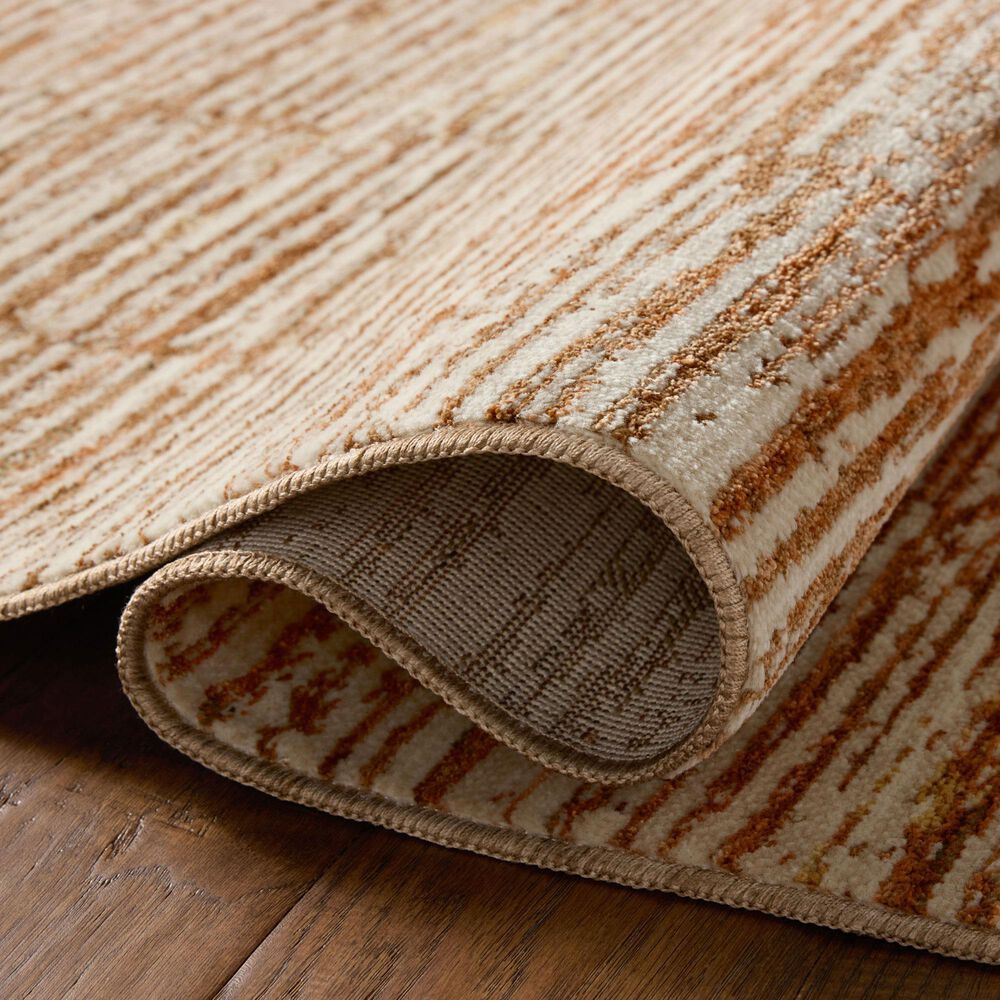 Loloi Nellie Terracotta and Ivory 3&#39;11&quot; x 5&#39;7&quot; Area Rug, , large