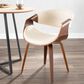 Lumisource Symphony Arm Chair with Cream Cushion in Walnut, , large