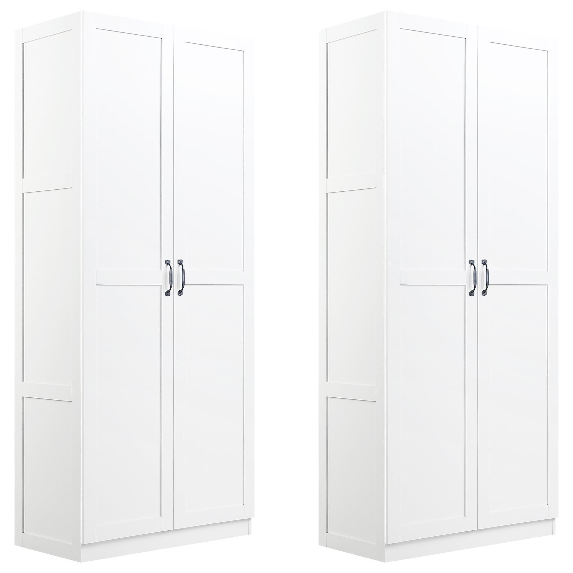 Dayton Hopkins Storage Closet in White Set of 2 NFM