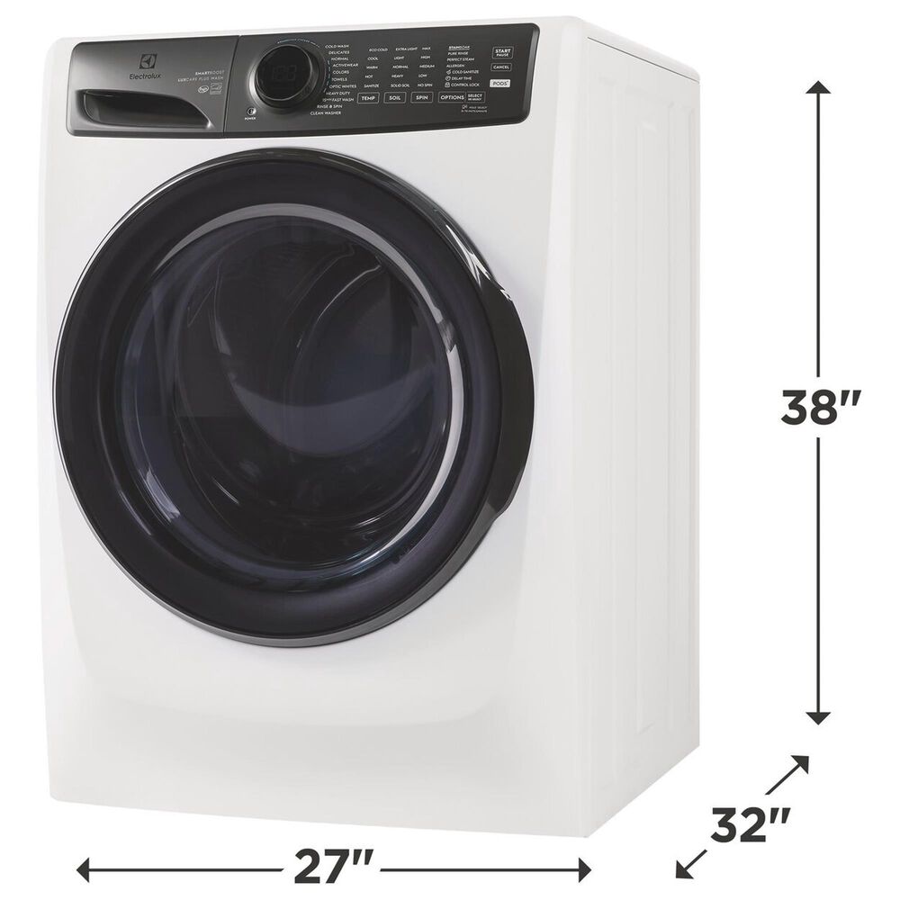 Electrolux 4.5 Cu. Ft. Front Load Washer and 8.0 Cu. Ft. Electric Dryer with Pedestal with Spacious Storage Drawer in Matte White, , large