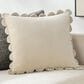 Surya Corduroy Quarters 20" Square Throw Pillow in Cream, , large