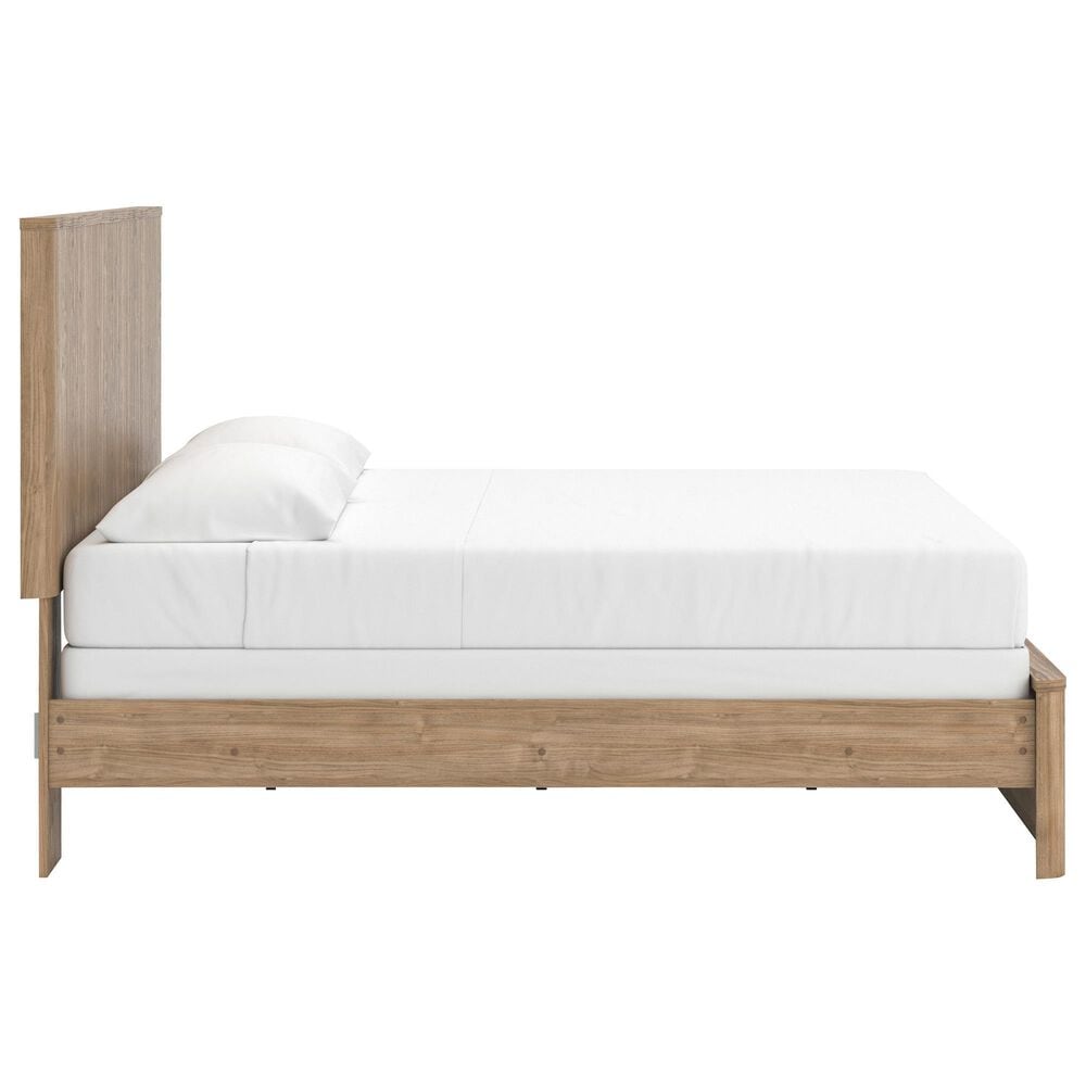 Ashley Gramburg 4 Piece King Panel Bedroom Set in Warm Brown, , large