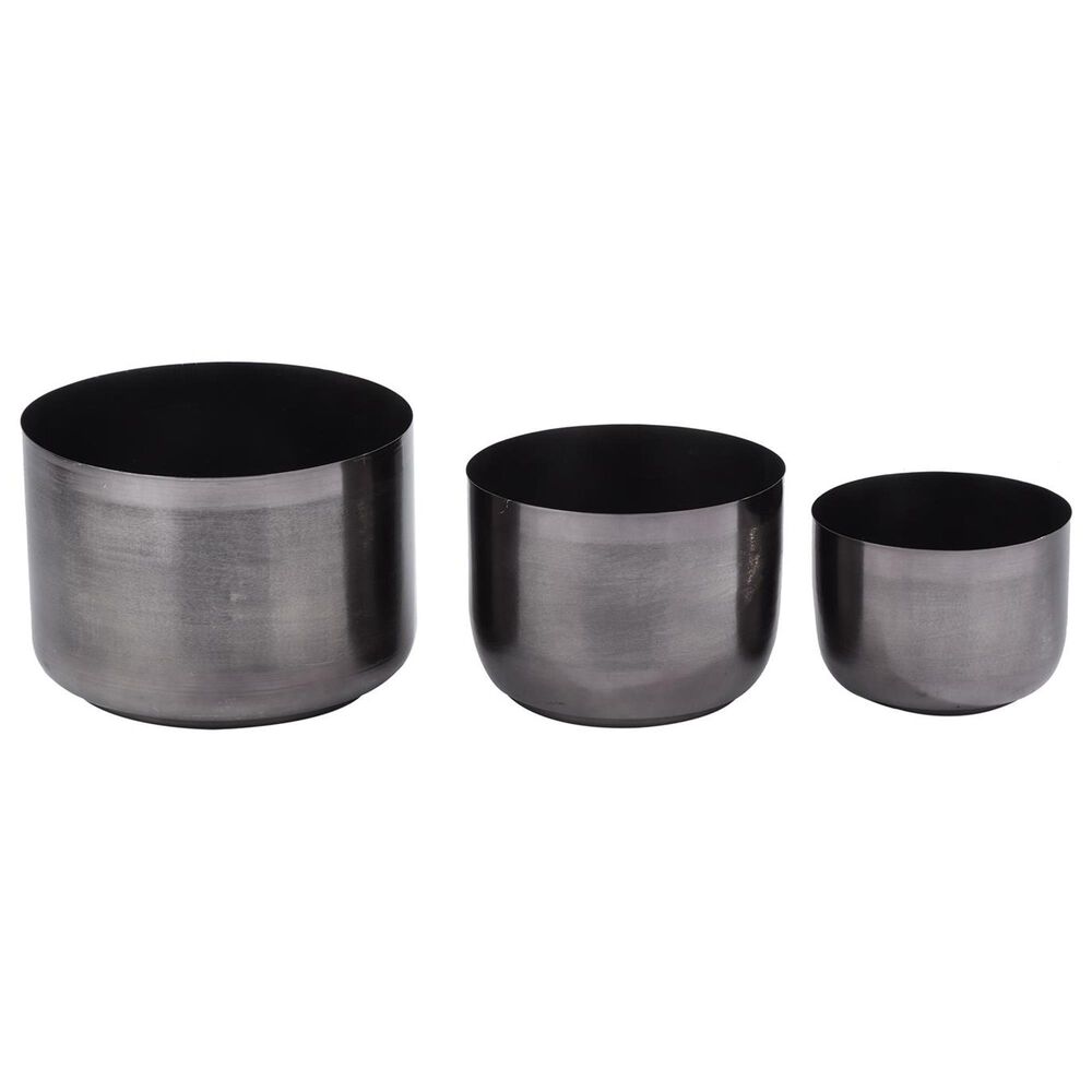 Maple and Jade Planter in Black &#40;Set of 3&#41;, , large