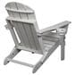 Hearth and Haven 34" Outdoor Folding Adirondack Chair with Cup Holder in White, , large