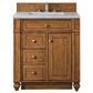 James Martin Vanities Bristol 30" Single Bathroom Vanity in Saddle Brown with 3 cm Eternal Jasmine Pearl Quartz Top and Rectangular Sink, , large