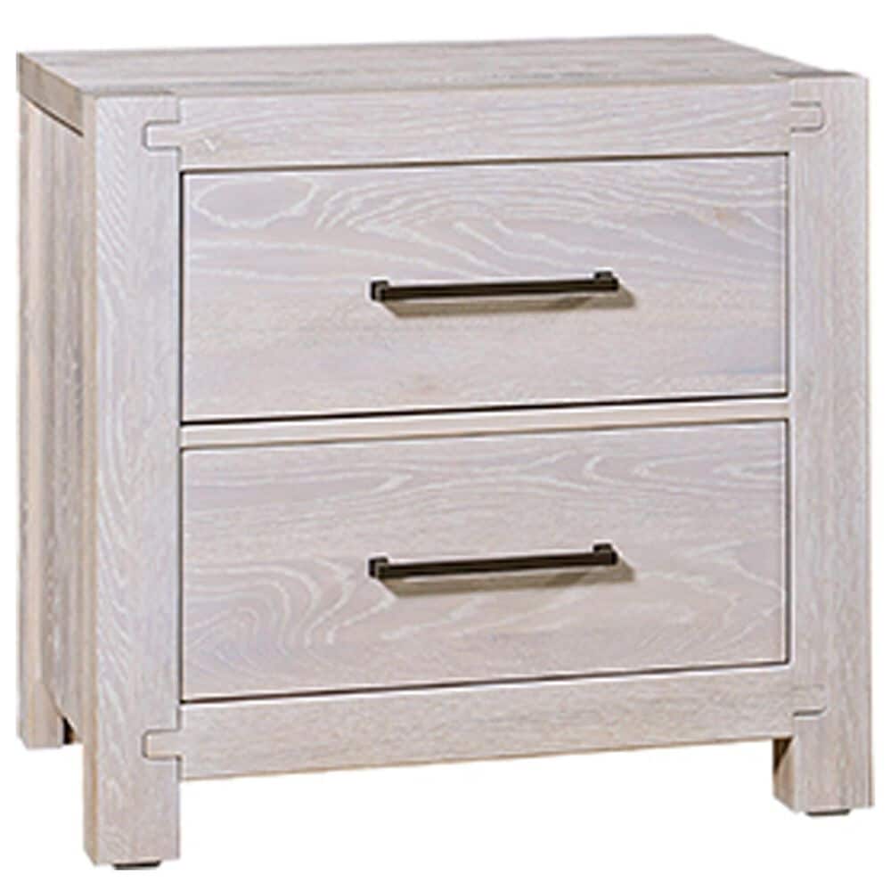 Viceray Collections Joinery 2-Drawer Nightstand in Washed White Oak, , large