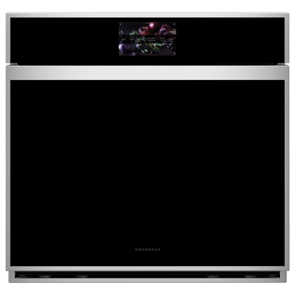 Monogram Minimalist 30&quot; Smart Electric Single Wall Oven with Conection in Stainless Steel, , large