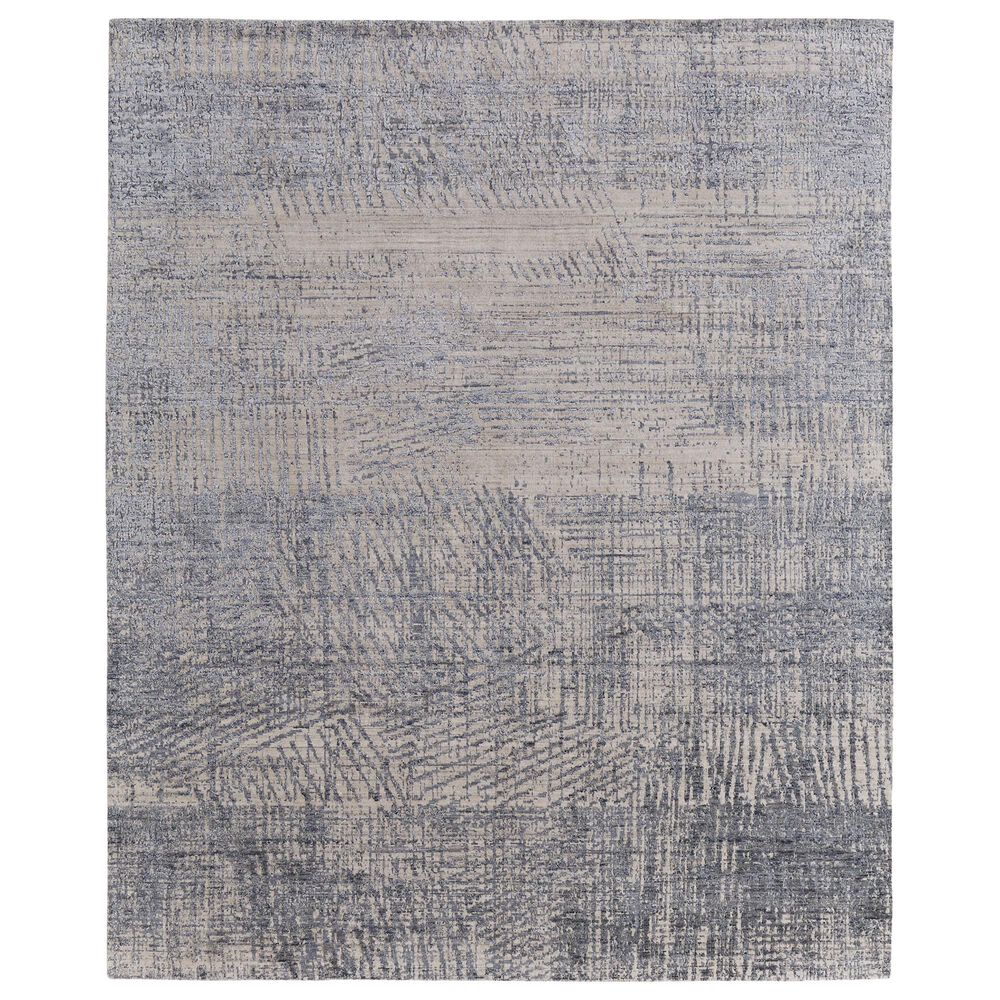 Feizy Eastfield Abstract 3" x 5" Blue and Beige Area Rug, , large
