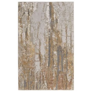 Feizy Aura 5" x 8" Gold and Ivory Area Rug, , large