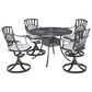 Homestyles Grenada 5-Piece Dining Set in Gray, , large