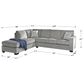 Ashley Altari 2-Piece Left Facing Sectional in Alloy, , large