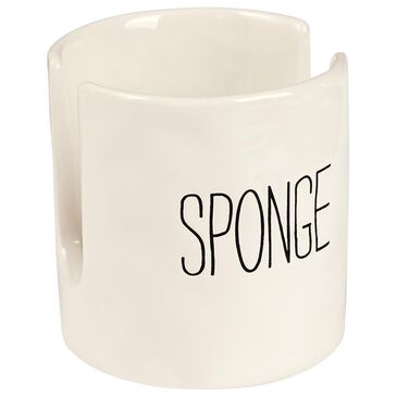 Mud Pie 3" Bistro Sponge Caddy in White, , large