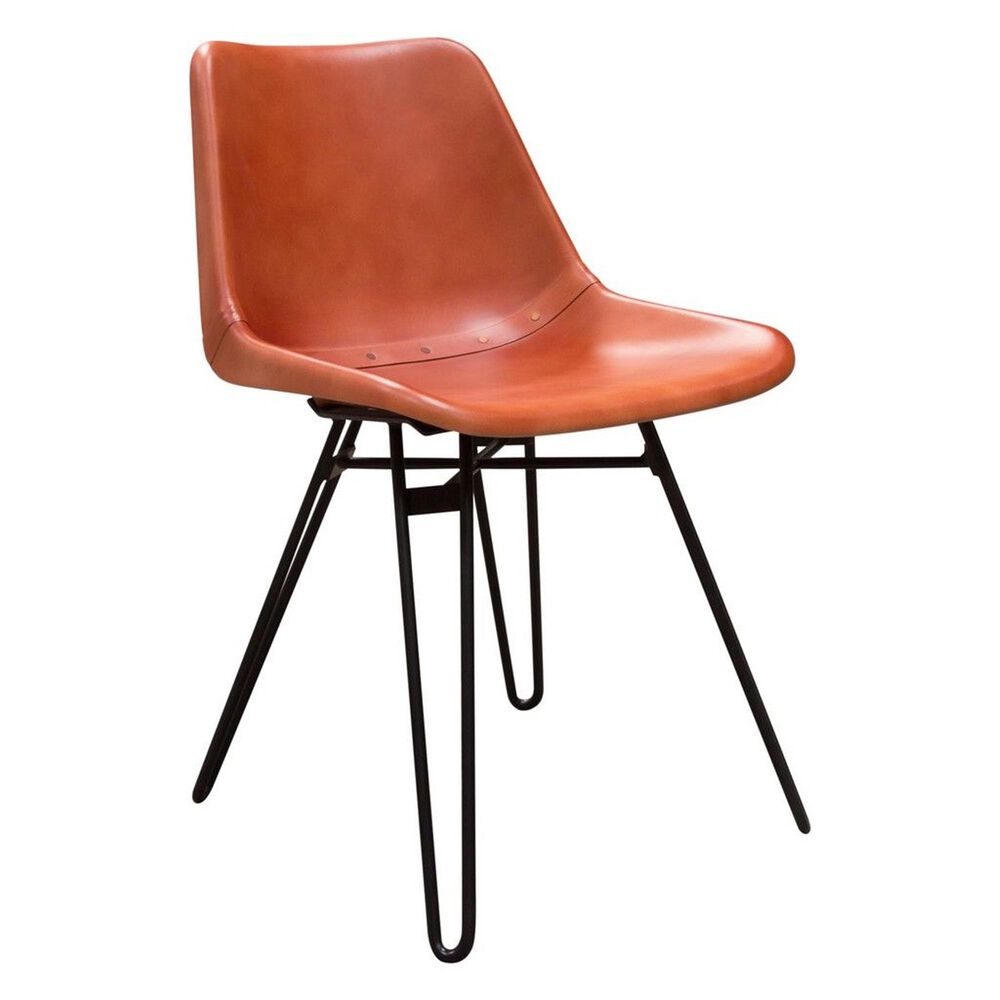 Diamond Sofa Camden Dining Side Chair in Black and Orange, , large