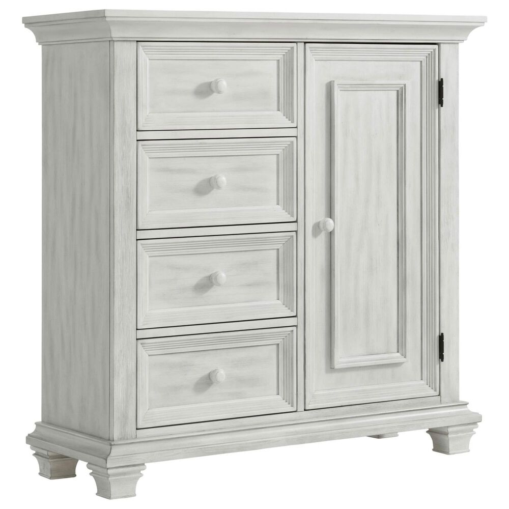 Oxford Baby Weston 4 Drawer 4 Shelf 1 Door Chifferobe in Vintage White, , large