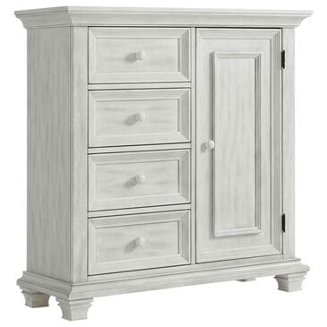 Oxford Baby Weston 4 Drawer 4 Shelf 1 Door Chifferobe in Vintage White, , large