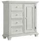 Oxford Baby Weston 4 Drawer 4 Shelf 1 Door Chifferobe in Vintage White, , large