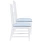 Linon Home Decor Bonnie Side Chair with Light Blue Faux Leather Cushion in White (Set of 2), , large