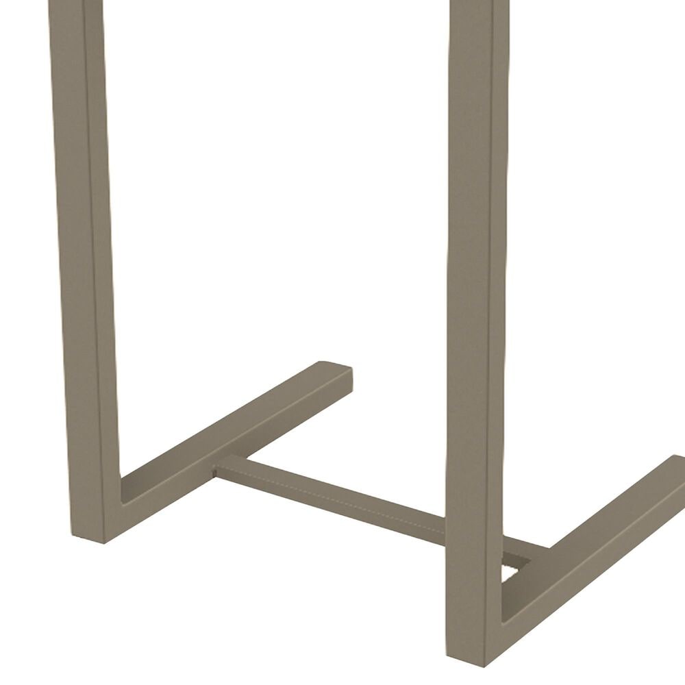 Telescope Casual Furniture Outdoor Square Side C Table with Marine Grade Polymer Top in Storm, , large