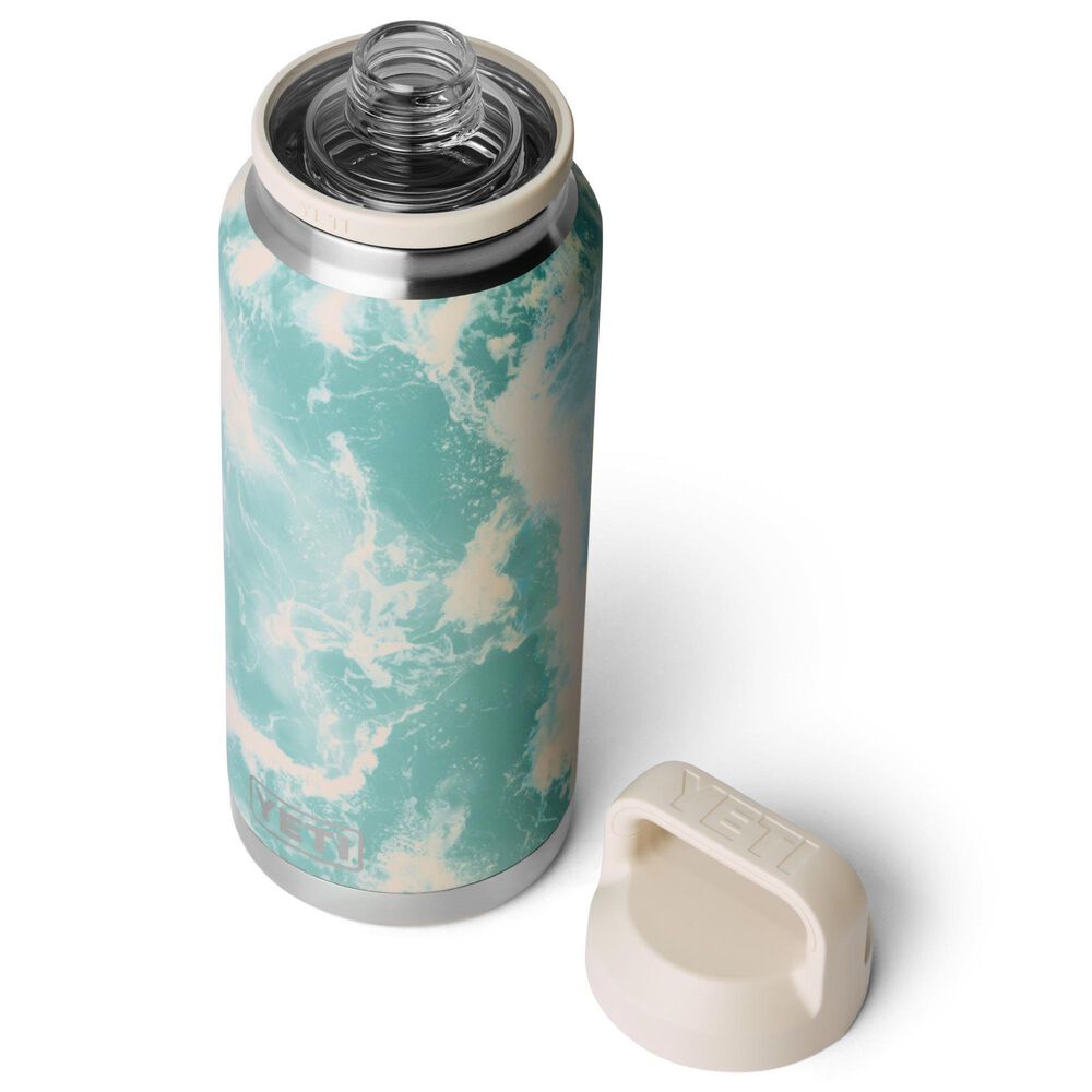 YETI Rambler 36 Oz Water Bottle with Color-Matched Straw Cap in Sea View, , large