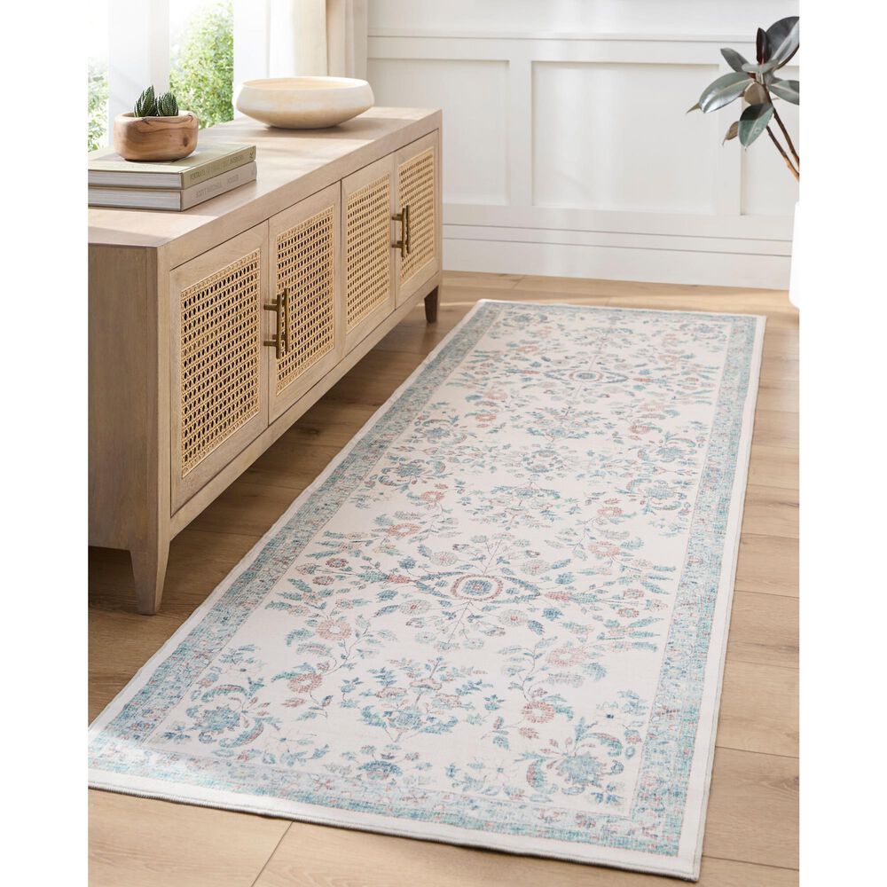 Surya Lavable Blue 2"6" x 8" Runner, , large