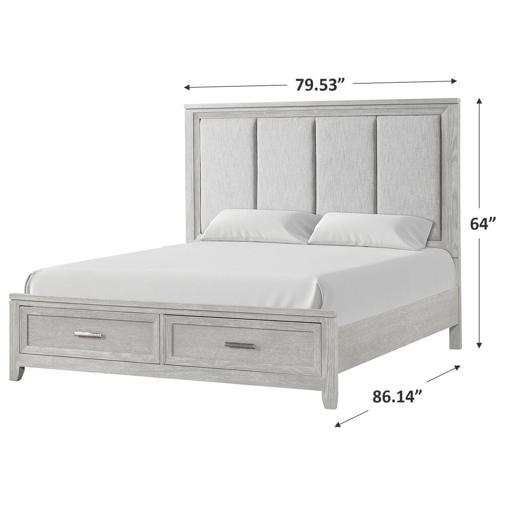 New Heritage Fiona King Storage Bed in Mist Gray, , large