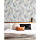 Stacy Garcia Home Sojourn Marquetry Geometric 216" x 20.5" Peel and Stick Wallpaper in Warm Stone, , large