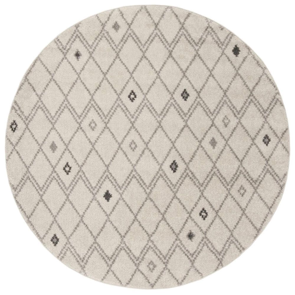 Safavieh Adirondack ADR132B 6" Round Ivory and Grey Area Rug, , large