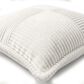Chanasaya 20" Square Textured Patchwork Throw Pillow in Ivory, , large