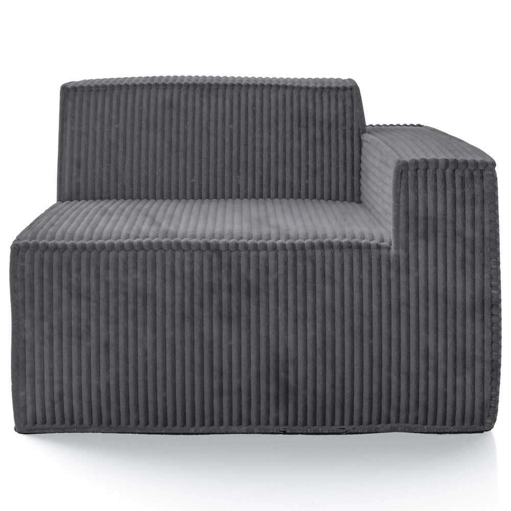 Furniture of America Facil 2-Piece Modular Track Arm Loveseat in Dark Gray, , large