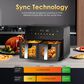HOMLUX 10 Qt Dual Air Fryer with Easy-View Window in Black, , large