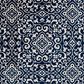 Central Oriental Terrace Tropic Mcbee 3"3" x 5" Sapphire and Snow Area Rug, , large