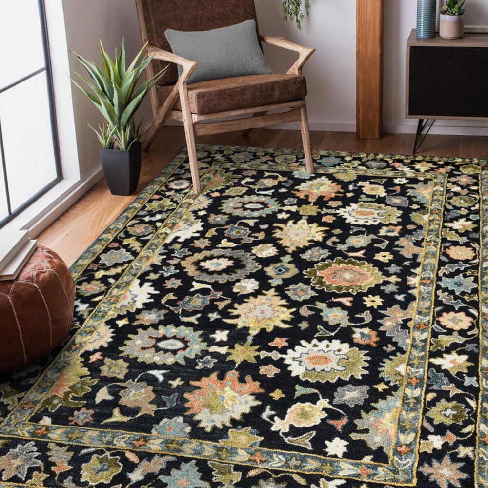 Amer Rugs Jackson JAC-2 Black 9' x 13' Area Rug, , large