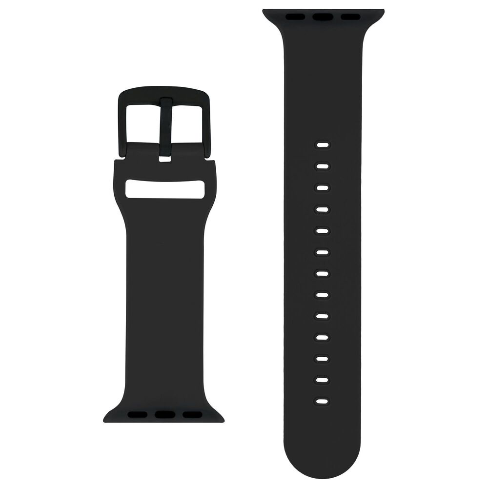 WITHit Keeperless Silicone Band for 42/44/45mm Apple Watch Series 1-7 in Black, , large