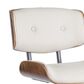 LumiSource Lombardi Swivel Adjustable Barstool with Cream Cushion in Black and Walnut, , large