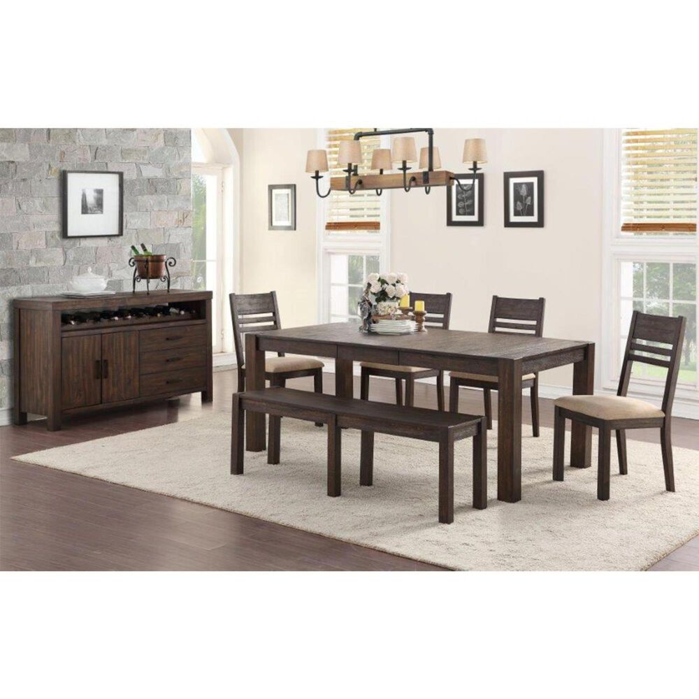 Frankfurt Furniture Rustic Sideboard in Brown Wire Brushed, , large