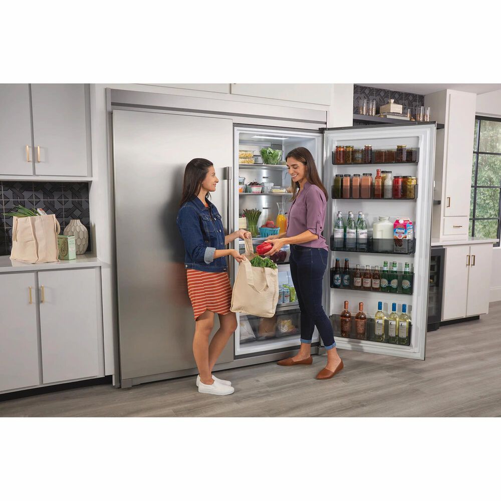 Frigidaire Professional 18.9 Cu. Ft. Single-Door Left Hinge Freezer &amp; 18.9 Cu. Ft. Single-Door Right Hinge Refrigerator in Stainless Steel, , large