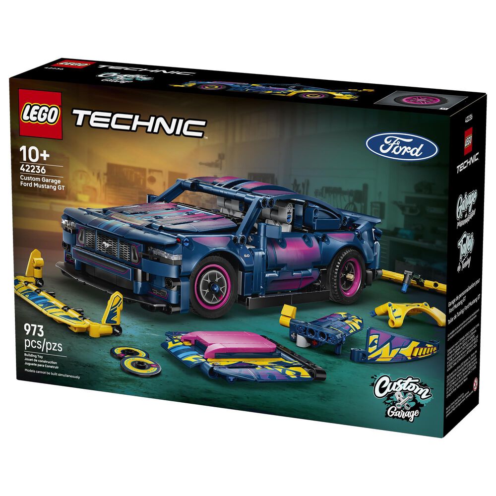 LEGO Technic Custom Garage Ford Mustang GT Car Building Set, , large