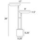 37B Jameson 2-Lite LED Table Lamp in Walnut and Gold, , large