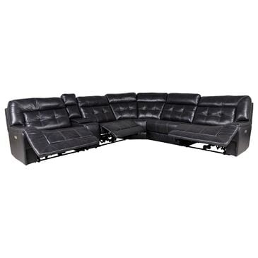 MotoMotion 6-Piece Power Reclining L-Shaped Sectional in Patina Storm, , large