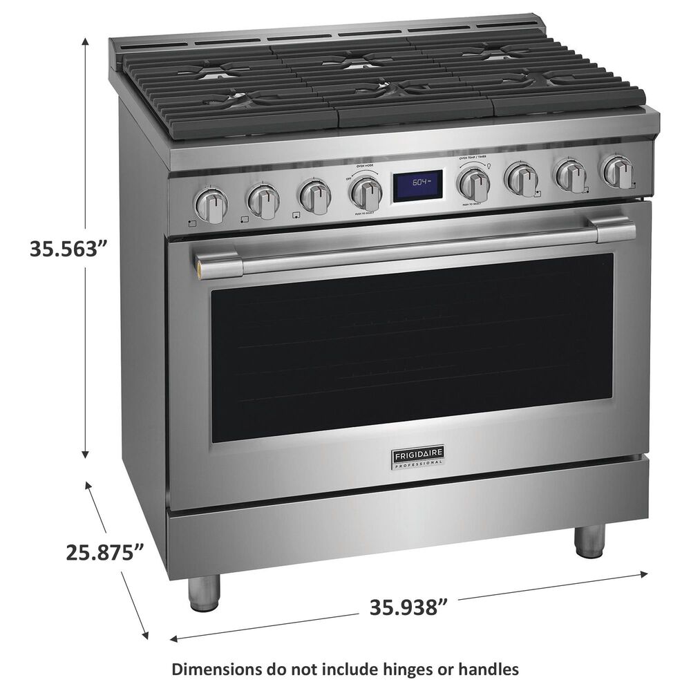 Frigidaire Professional 36&quot; Gas Range with True Convection in Stainless Steel, , large