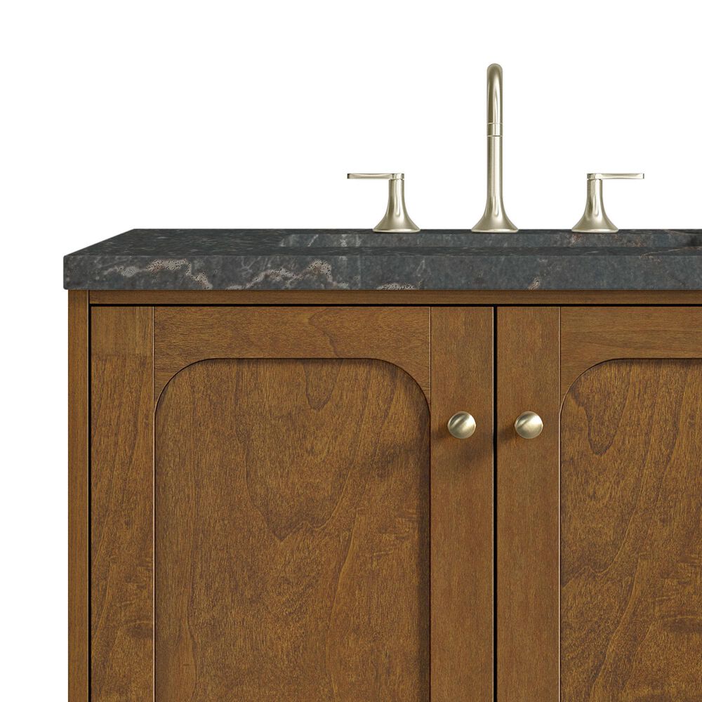 James Martin Laurent 30" Single Bathroom Vanity in Honey Oak with 3 cm Parisien Bleu Silestone Top and Rectangular Sink, , large