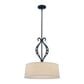 Lite Source Lyre 3-Light Ceiling Lamp in Black, , large