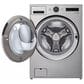 LG 4.5 Cu. Ft. Front Load Washer and 7.4 Cu. Ft. Gas Dryer Laundry Pair in Graphite Steel, , large